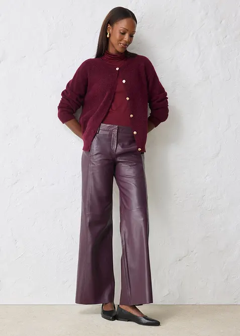 Cardigan in misto alpaca termico, bonprix