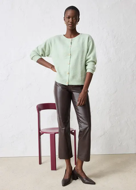 Cardigan in misto alpaca termico, bonprix