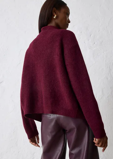 Cardigan in misto alpaca termico, bonprix