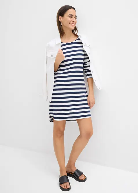 Abito asimmetrico in puro cotone pesante, bonprix