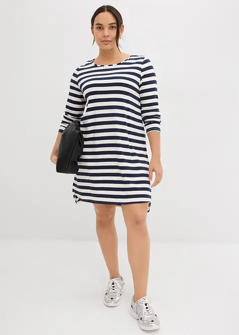 Abito asimmetrico in puro cotone pesante, bonprix