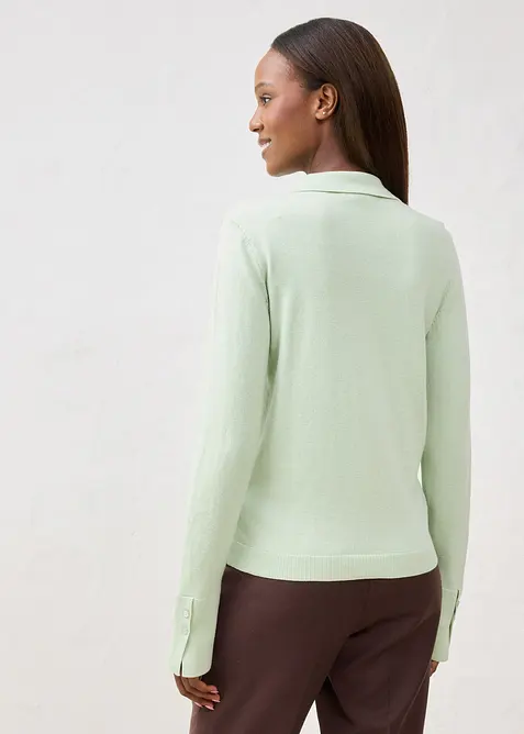 Cardigan in filato fine di misto lana morbido, bonprix