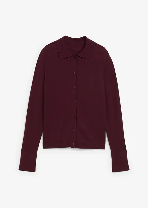 Cardigan in filato fine di misto lana morbido, bonprix