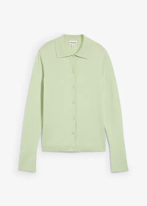 Cardigan in filato fine di misto lana morbido, bonprix