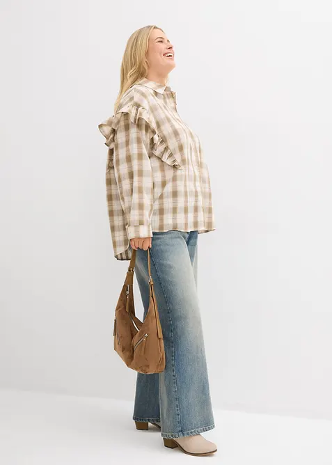 Camicia con volant, bonprix