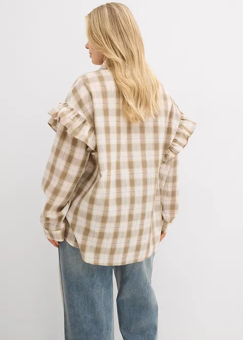 Camicia con volant, bonprix