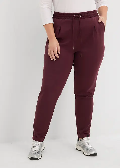 Pantaloni chino in tessuto effetto neoprene, bonprix