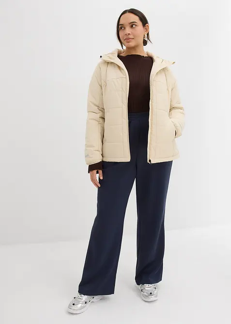 Pantaloni da jogging in tessuto effetto neoprene, bonprix