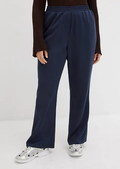 Pantaloni da jogging in tessuto effetto neoprene, bonprix