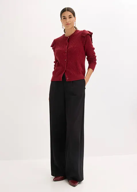 Cardigan traforato di cotone, bonprix