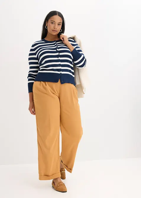 Cardigan in maglia fine a righe, bonprix