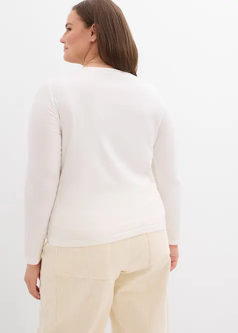 Maglia a maniche lunghe in puro cotone, bonprix