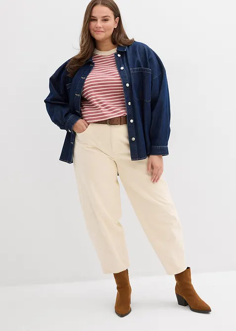 Maglia a maniche lunghe in cotone pesante, bonprix