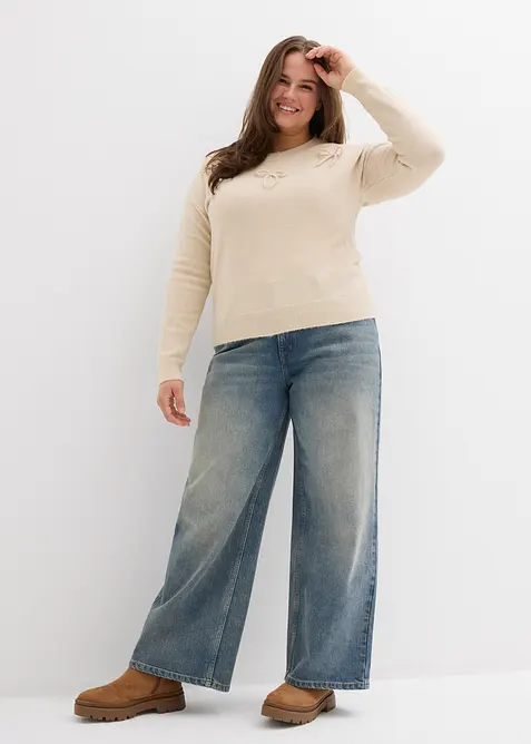 Maglione con fiocchi, bonprix