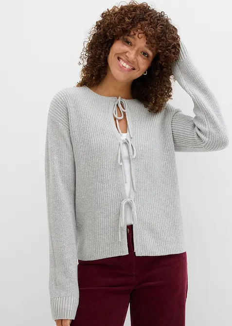 Cardigan con fiocchi, bonprix