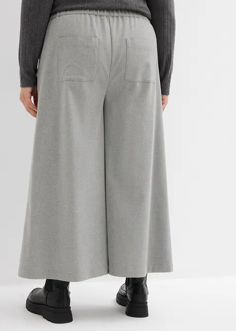 Pantaloni culotte in simil lana, bonprix