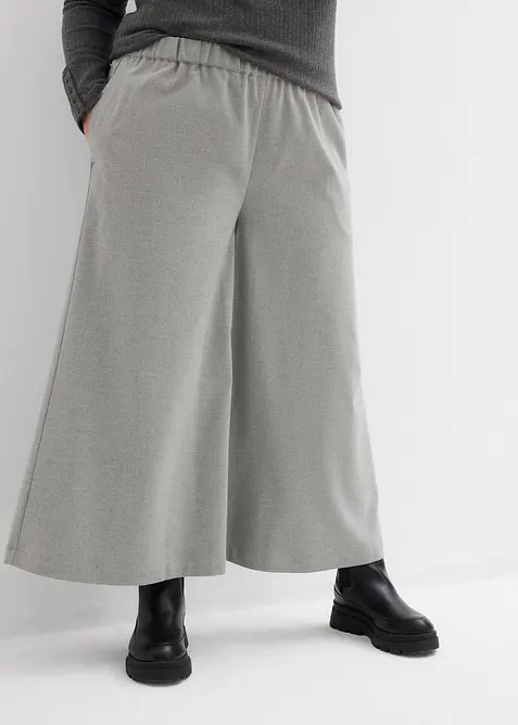 Pantaloni culotte in simil lana, bonprix