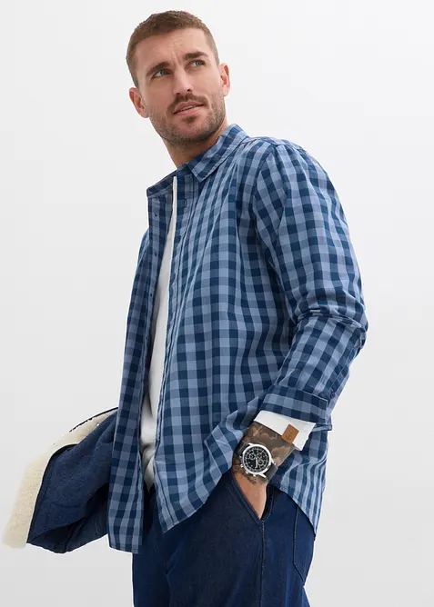 Camicia a maniche lunghe in puro cotone biologico, bonprix