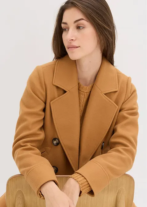 Giacca corta in simil lana, bonprix