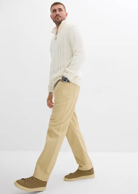 Pantaloni in twill con fascia comoda in vita, straight, bonprix