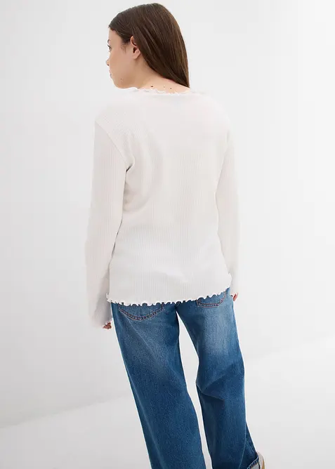 Maglia a maniche lunghe in puro cotone biologico, bonprix