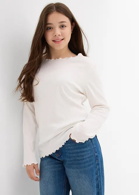 Maglia a maniche lunghe in puro cotone biologico, bonprix