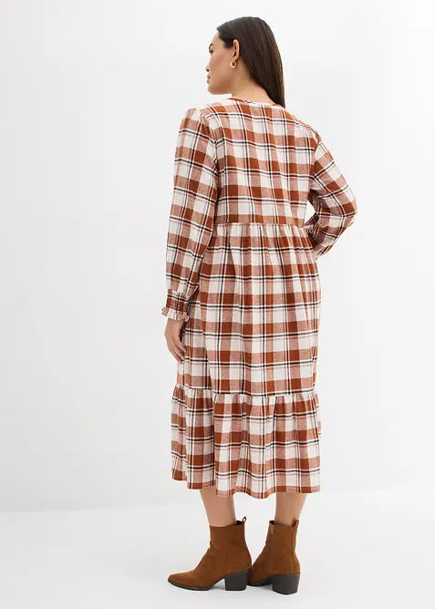 Abito midi in flanella, bonprix