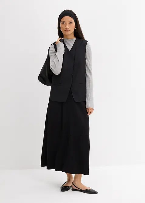 Maglia a costine in misto viscosa, bonprix