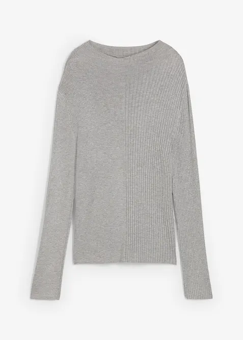 Maglia a costine in misto viscosa, bonprix