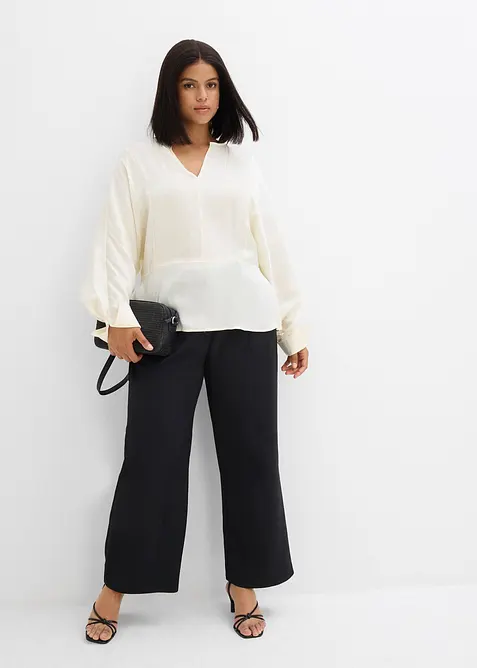 Blusa leggermente lucida in misto viscosa, bonprix
