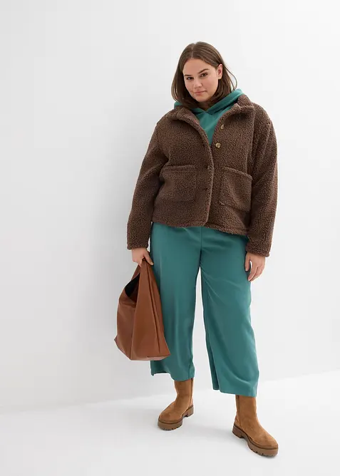 Pantaloni cropped in morbido misto viscosa, bonprix