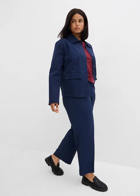 Giacca corta da mezza stagione in misto cotone biologico elasticizzato, bonprix