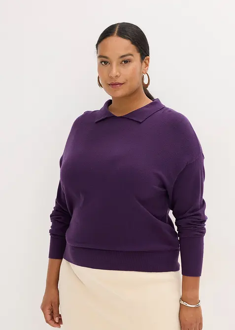 Maglione in filato fine misto viscosa, bonprix