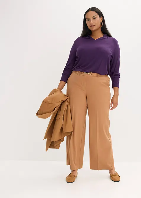 Maglia con colletto dritto, bonprix