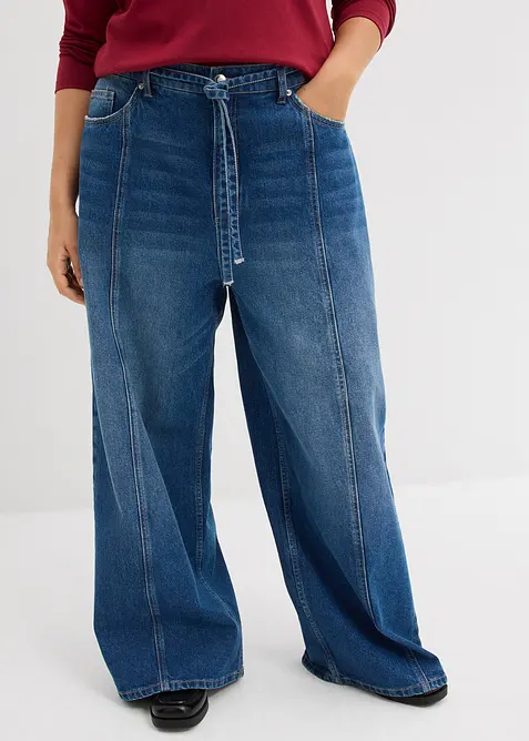 Jeans wide leg, vita alta, bonprix