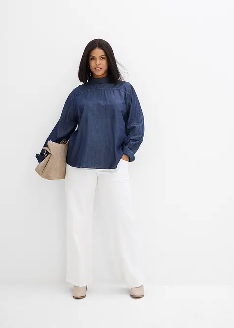 Camicia di jeans con polsini alti, bonprix