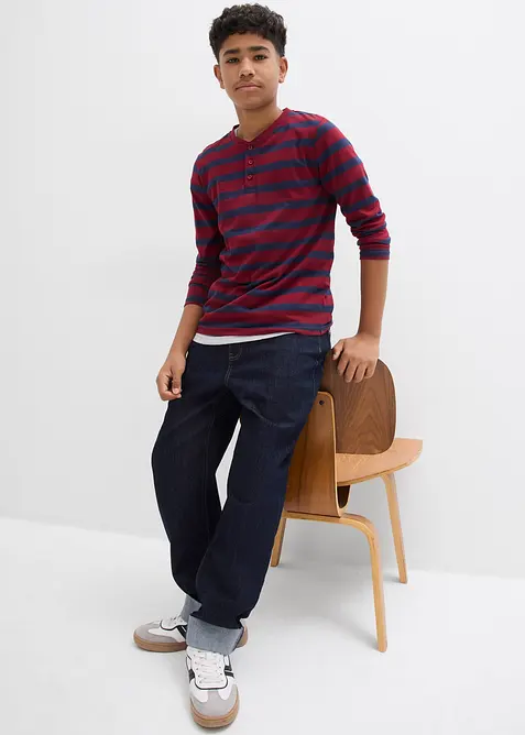 Maglia serafino in puro cotone biologico (pacco da 2), bonprix