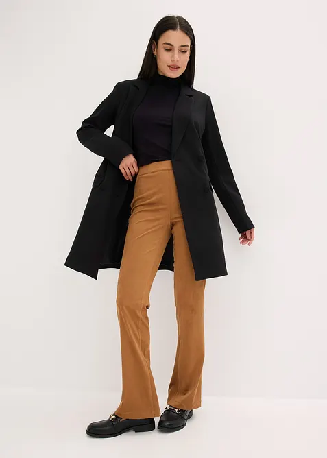 Blazer lungo in punto di Roma, bonprix