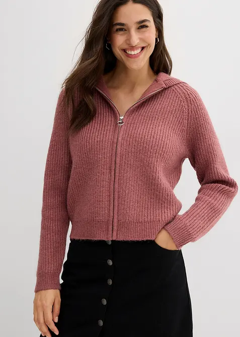 Cardigan con cappuccio, bonprix