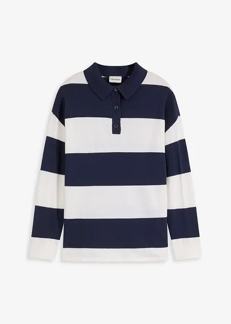 Maglione oversize con colletto a polo, bonprix