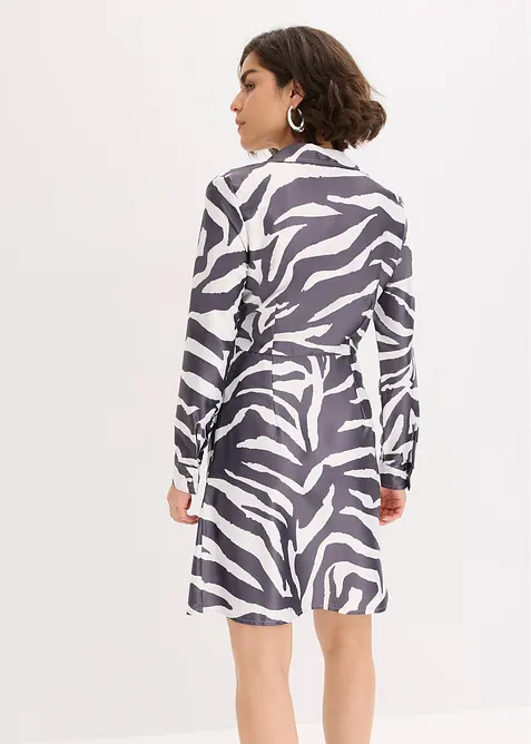 Abito a portafoglio in satin fluente, bonprix