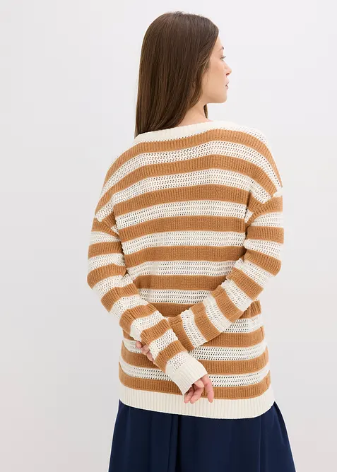 Maglione oversize in puro cotone, bonprix