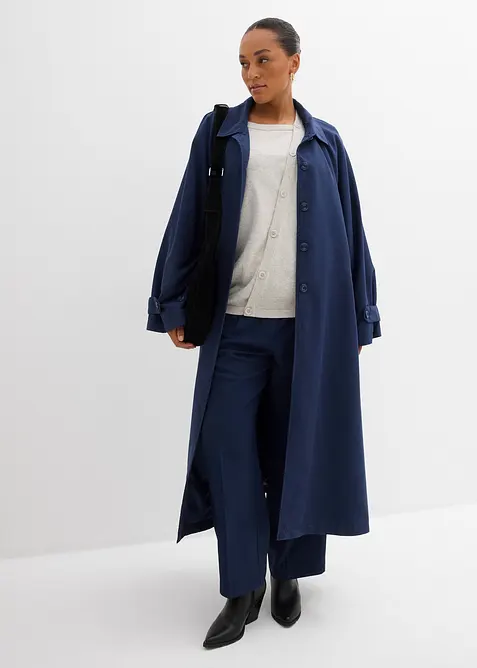 Maglione in filato fine con abbottonatura asimmetrica, bonprix