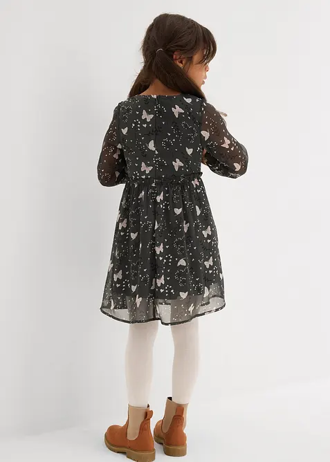 Abito svasato in chiffon, bonprix