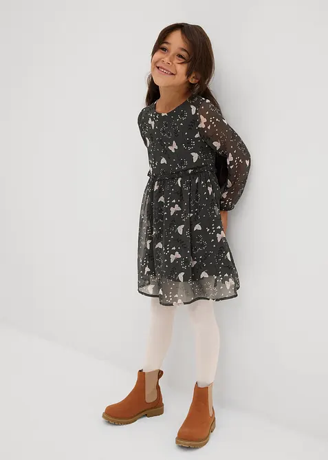 Abito svasato in chiffon, bonprix