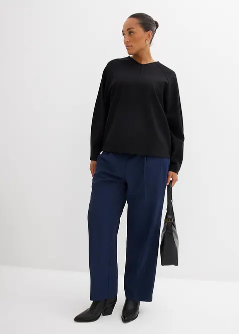 Maglia a maniche lunghe in morbido punto di Roma, bonprix