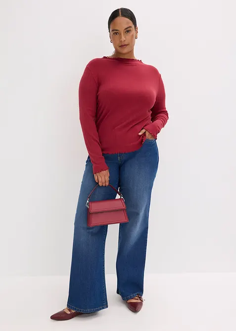 Maglia aderente a costine, bonprix