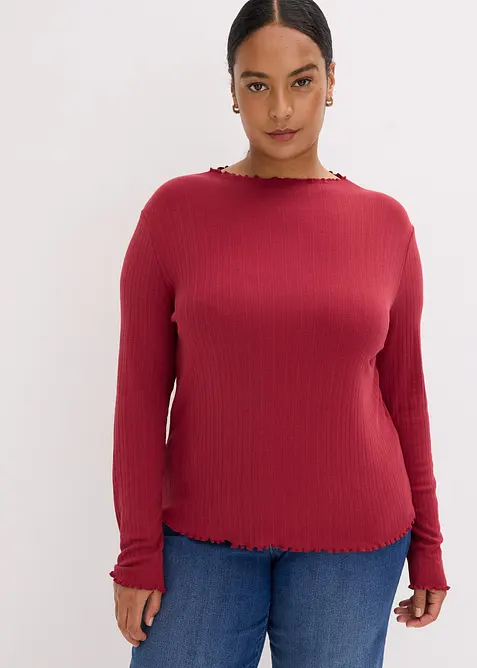 Maglia aderente a costine, bonprix