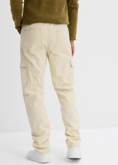 Pantaloni cargo straight in canvas di cotone, relaxed fit, bonprix