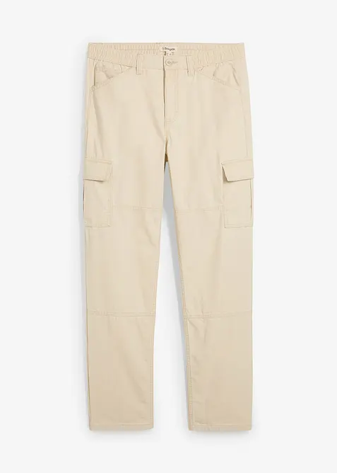 Pantaloni cargo straight in canvas di cotone, relaxed fit, bonprix